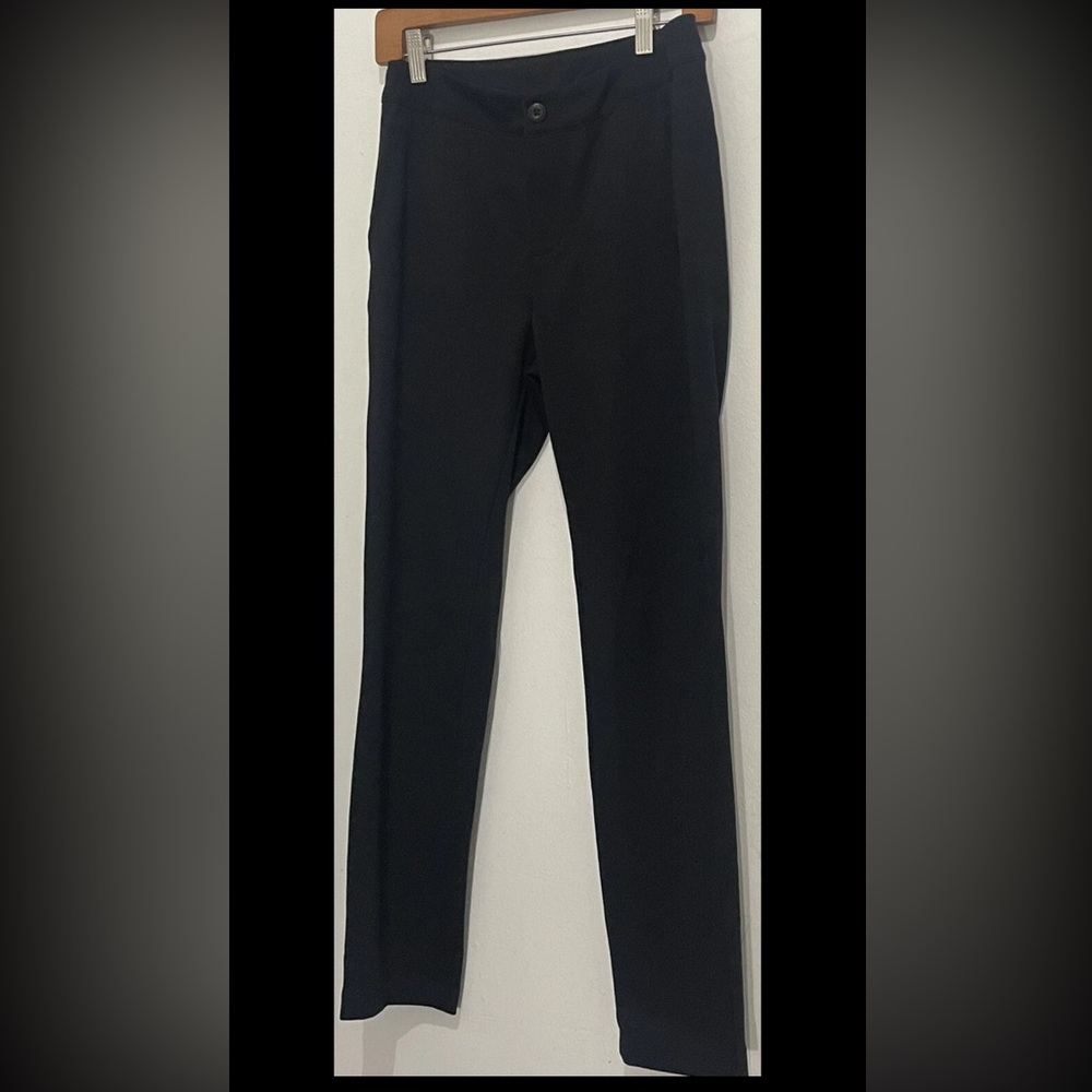 AMERICAN GIANT Black Pants Elastic Waist Skinny Mid Rise Work Casual Size 2